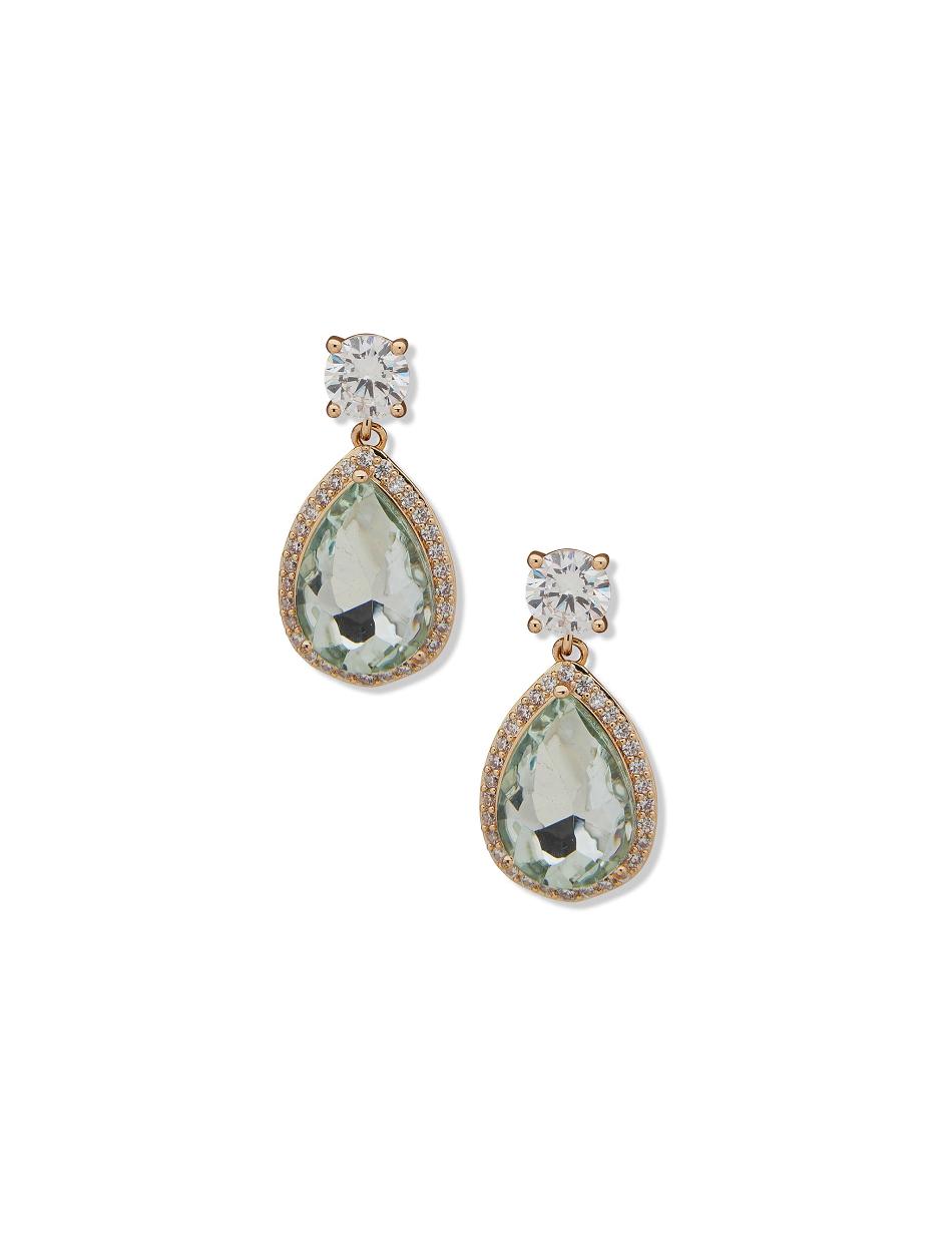 Earring Anne Klein Round With Halo Pear Drop Stud   | DJF-0469586